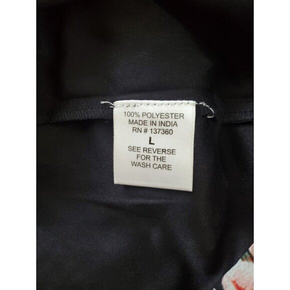 Live 4 Truth Shorts W/overlay maxi Women's Size L Black Floral Pattern NWT - Picture 8 of 8